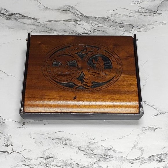 Wood South Carolina Post It Note Holder Vintage - Picture 2 of 7